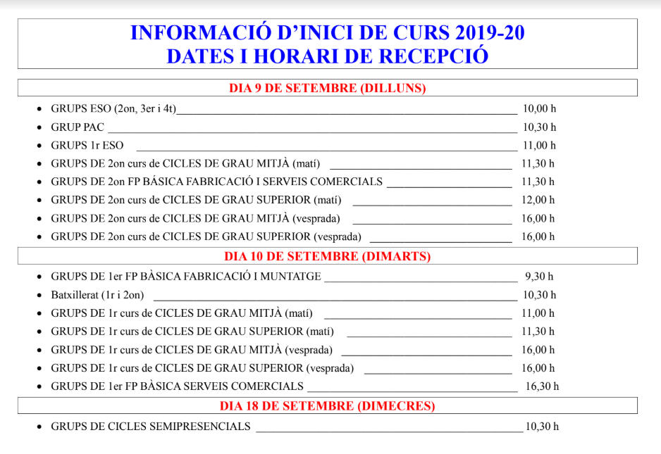INICIO CURSO